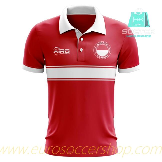 Monaco Concept Stripe Polo Shirt (Red)