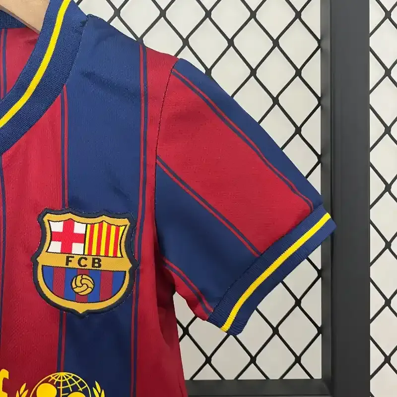 2009-2010 Kids Barcelona Jersey retro kit