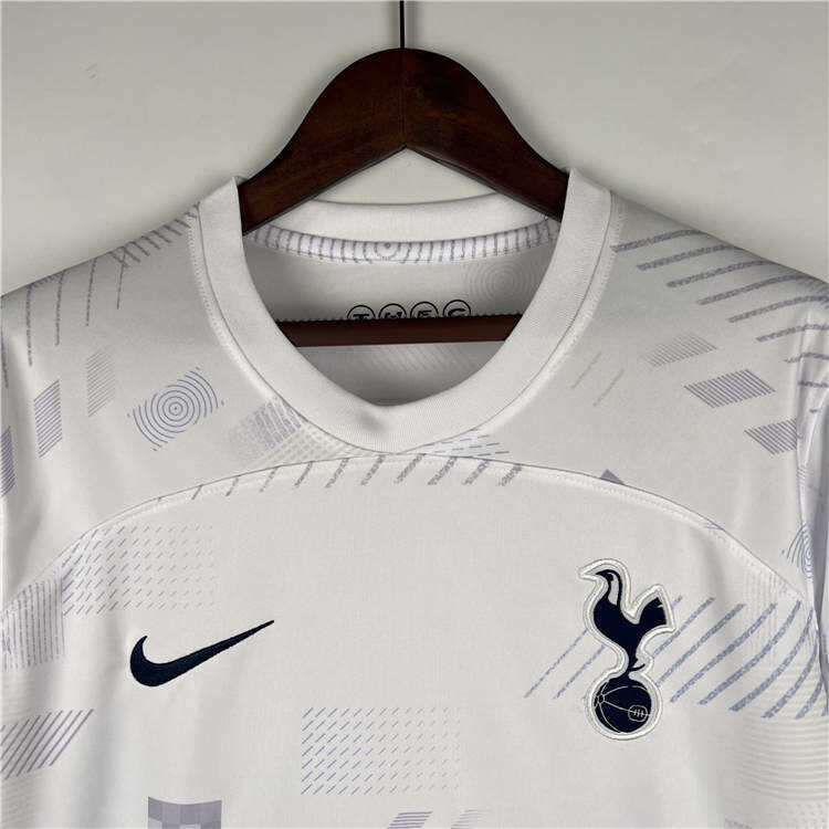2324 Tottenham Hotspur Home White Long Sleeve Soccer Jersey Shirt -