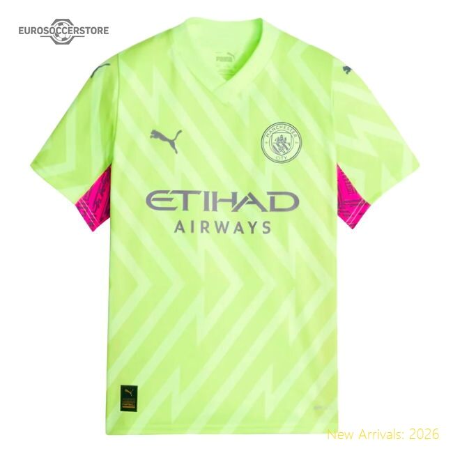 Premium 2023-2024 Man City Ss Goalkeeper Shirt (yellow) - Premium