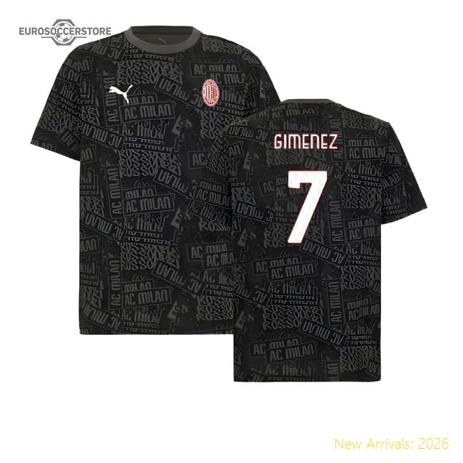 Premium Ac Milan Home Gimenez Jersey 2025-2026 Comfortable