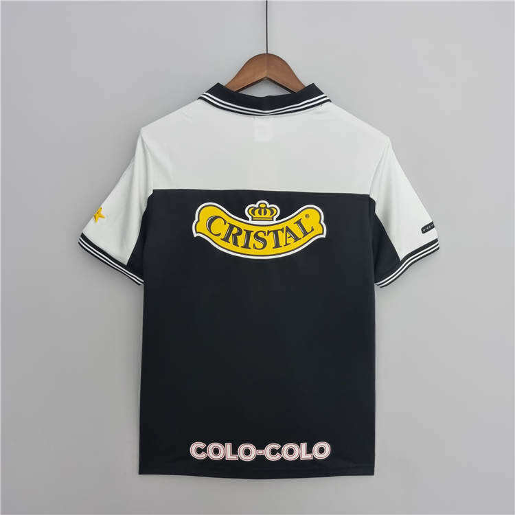 Colo-Colo Retro Soccer Jersey 1999 Black Away Football Shirt -