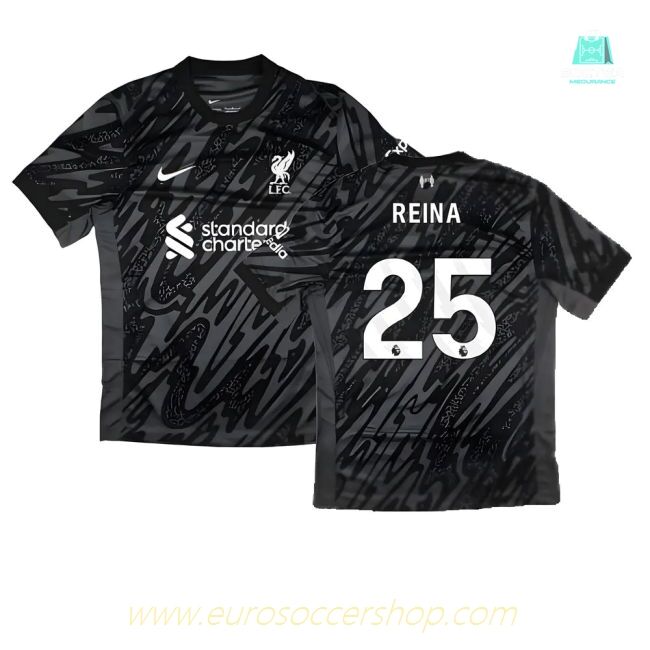 2024-2025 Liverpool Home Goalkeeper Shirt (Black) (Reina 25)