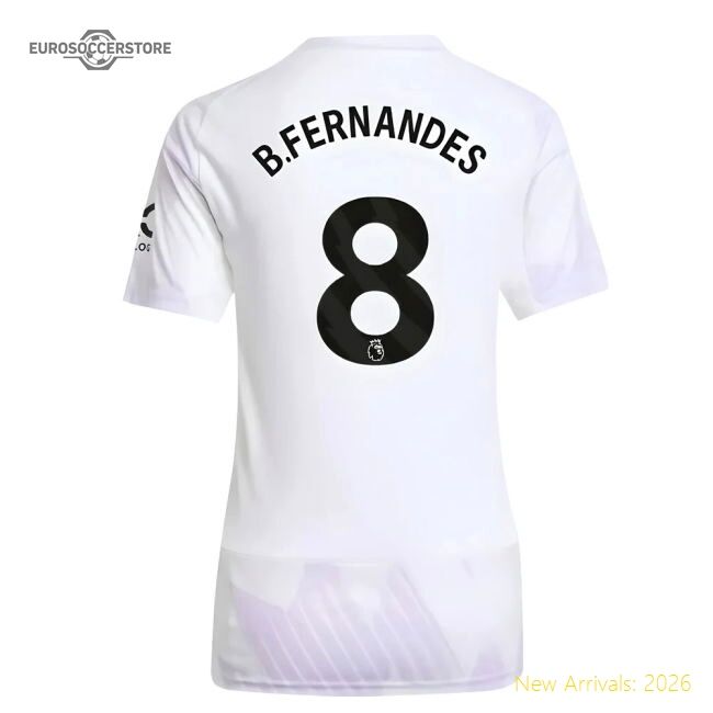 Official 2025-2026 Man Utd Away Shirt (womens) (b.fernandes 8)