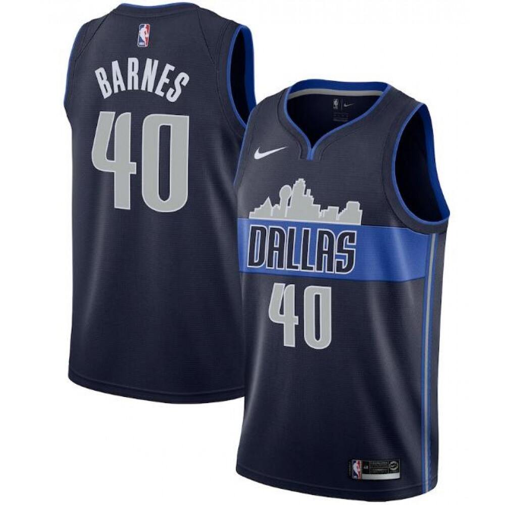 Authentic Jersey Dallas Mavericks 40 - Navy - Fan Favorite