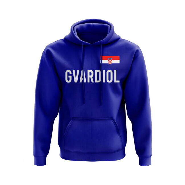 Josko Gvardiol Croatia Name Hoody (Royal)