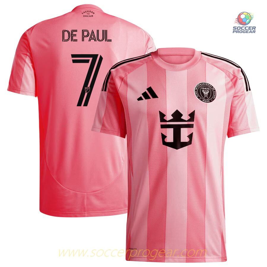 Inter Miami 2025-2026 Season Home Soccer Football Shirt De Paul