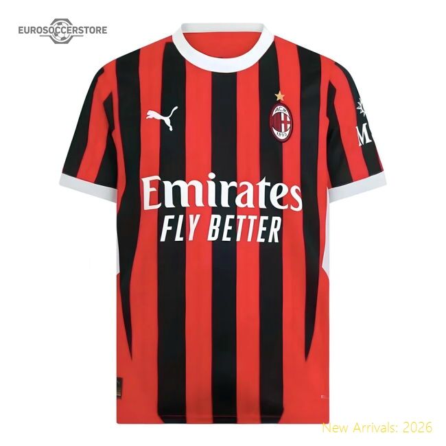 Top-tier Home Ac Milan Jersey 2024-2025 Comfortable Quick-dry