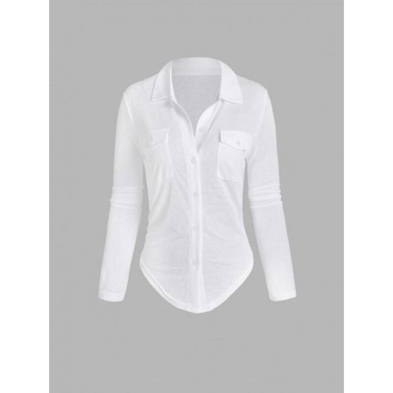 Semi Sheer Pocket Tied Shirt DS3395