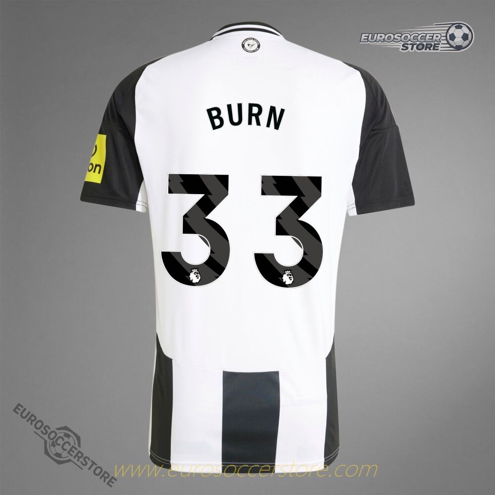Newcastle United BURN 33 Home Football Jersey for the 24-25 Season
