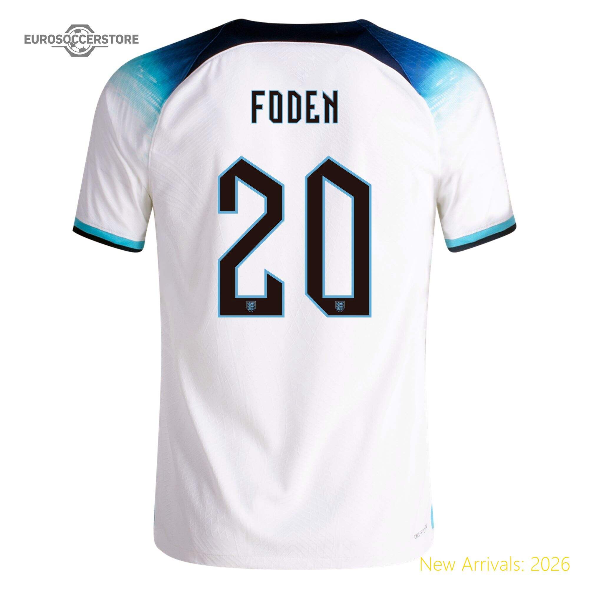 Men Eng Foden England Home Home High-quality Jersey 2022