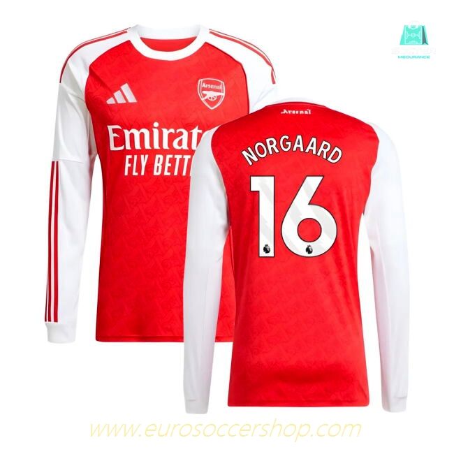 2025-2026 Arsenal Long Sleeve Home Shirt (Norgaard 16)