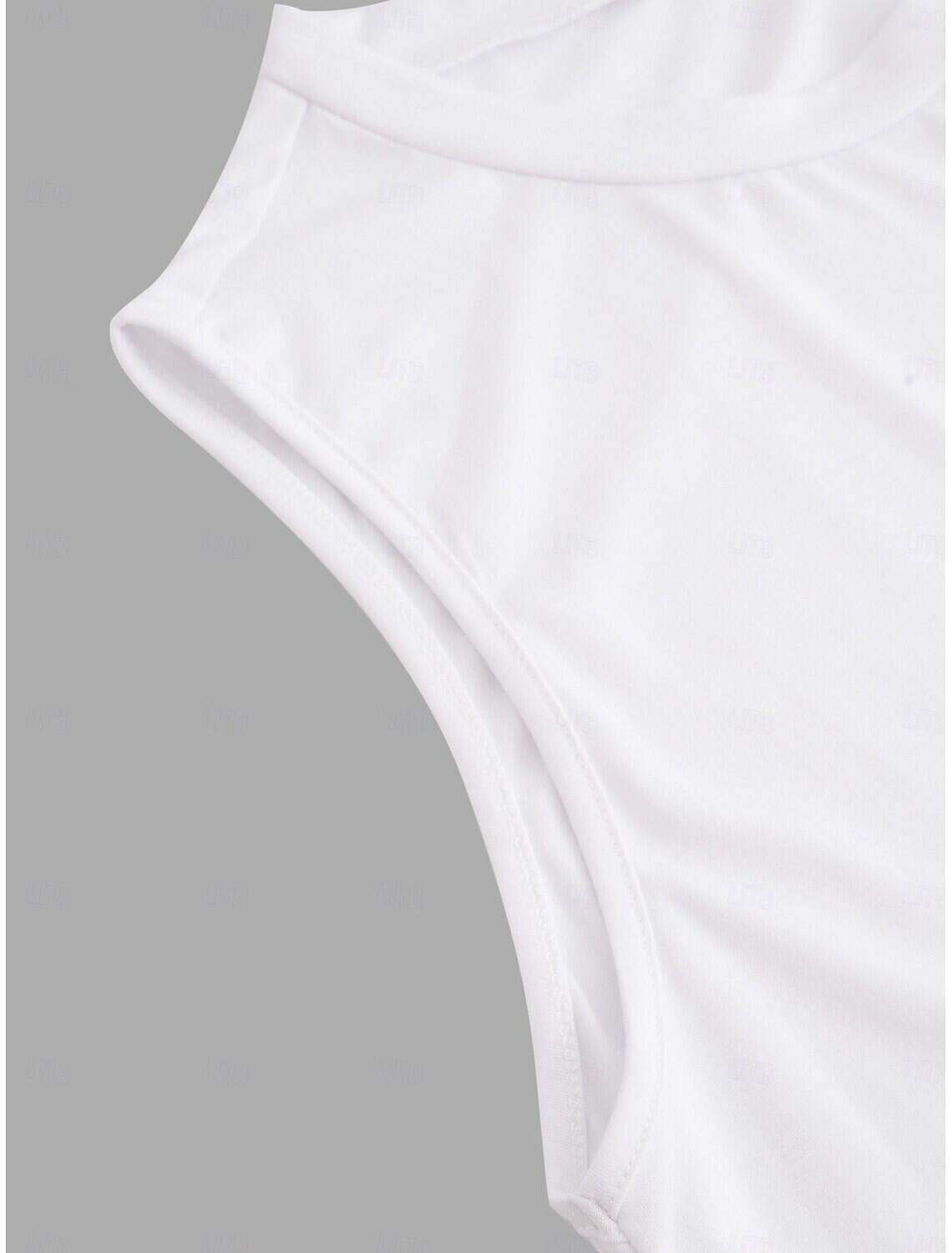 Women's Blouse Sleeveless Round Neck Asymmetrical Layered Elegant Draped Summer Spring Casual Workwear Regular Fit Versatile Top Clothing Apparel