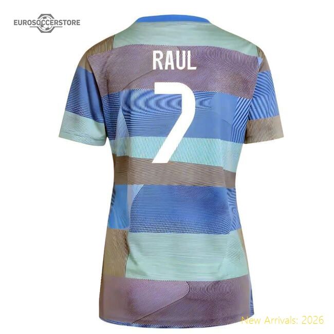 2025-2026 Real Madrid Pre-match Shirt (bluebird) - Womens (raul 7)