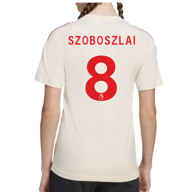 2025-2026 Liverpool Training Tee (White) - Kids (Szoboszlai 8) - of...