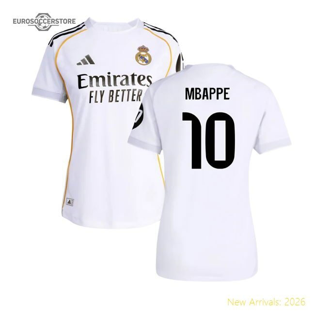 Excellent 2025-2026 Real Madrid Authentic First Jersey (womens) (mb