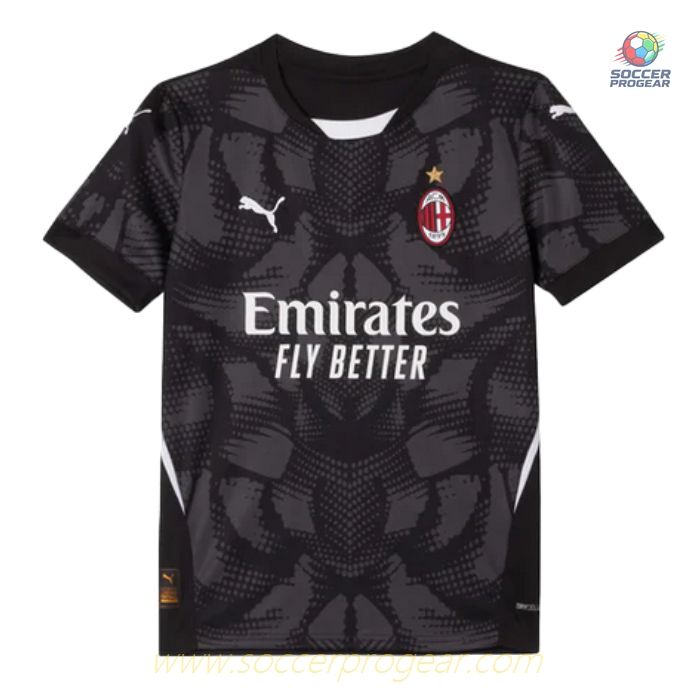 AC Milan Kids Editionren's Home Football Soccer Jersey Soccer Jersey 2024-2025 Season M. Maignan