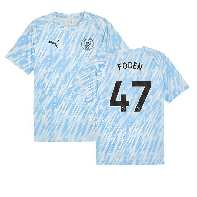 Value Pack Man City Foden 47 2025-2026 Man City Warm Up Jersey (Sil...
