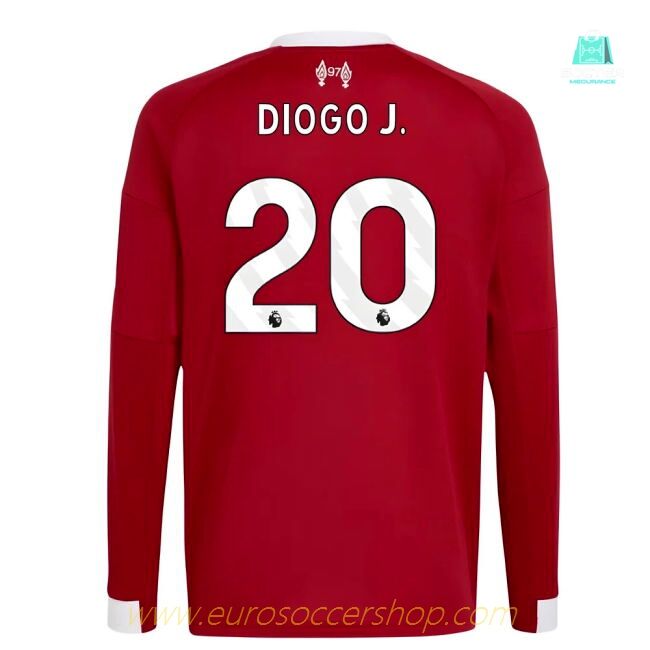 2025-2026 Liverpool Long Sleeve Home Shirt (Kids) (Diogo J. 20)