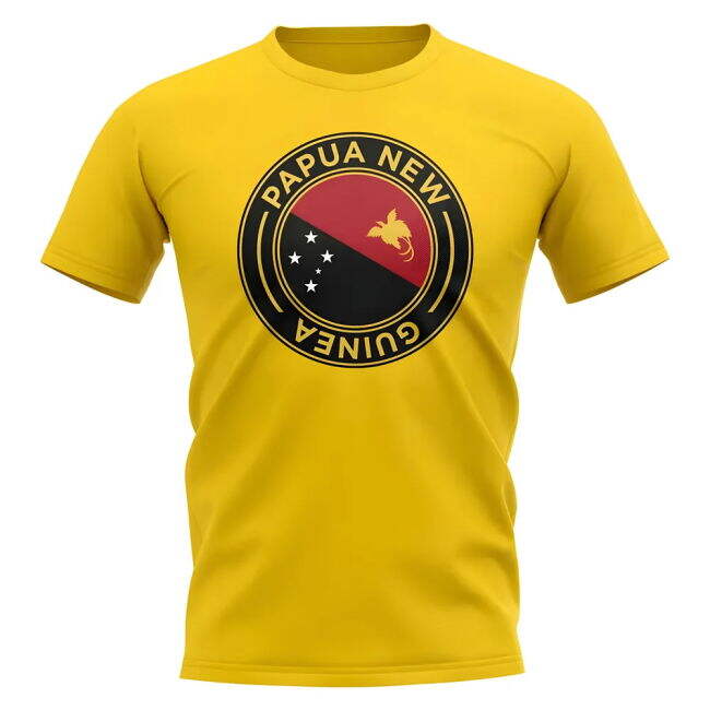 Papa New Guinea Football Badge T-Shirt (Yellow)
