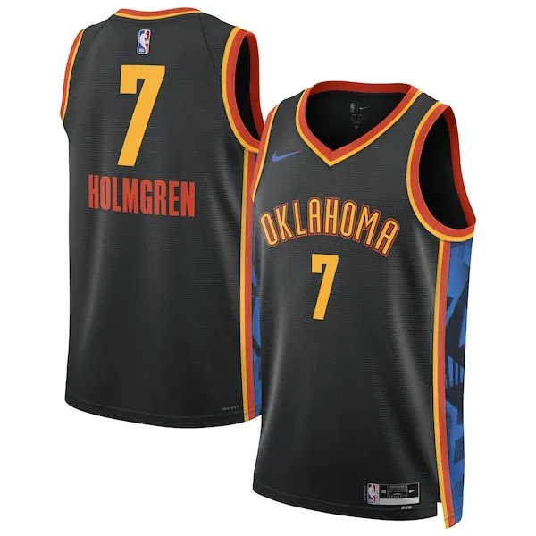 Championship Chet Holmgren OKC Basketball Jersey - Black