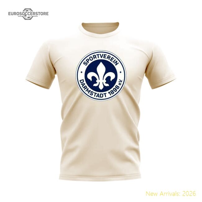 High-Quality Supporter Darmstadt Badge T-Shirt (White)