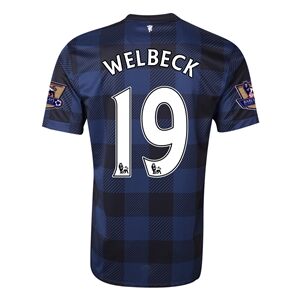 13-14 Manchester United 19 WELBECK Away Black Jersey Shirt - Official