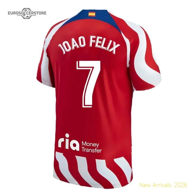 Premium 2022-2023 Atletico Madrid Home Shirt (Joao Felix 7)