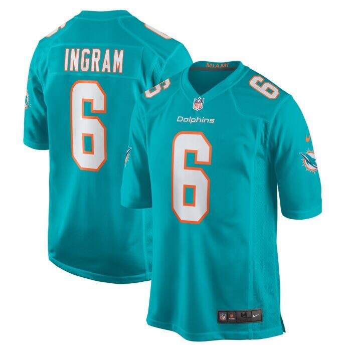 Men's Miami Dolphins Melvin Ingram Nike Aqua Home Game Pla...