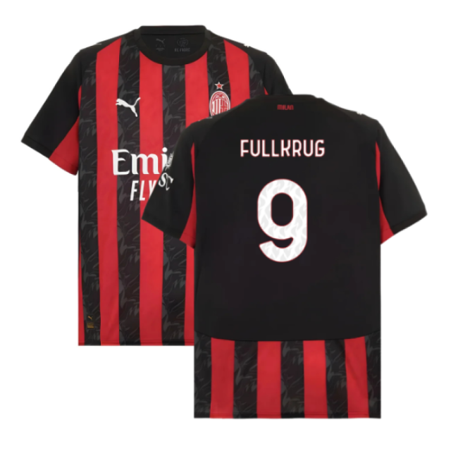 Excellent 2025-2026 Ac Milan Home Shirt (fullkrug 9) - Budget-friendly