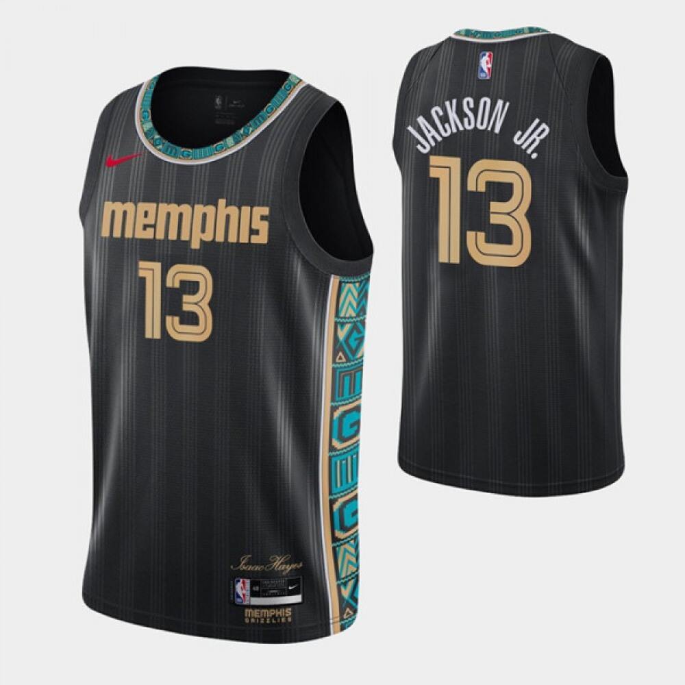 Authentic Men's Memphis Grizzlies #13 Jaren Black Basketball Jersey