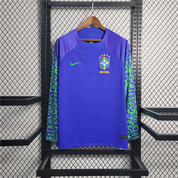BRAZIL WORLD CUP 2022 AWAY LONG SLEEVE SHIRT - World Cup Collection