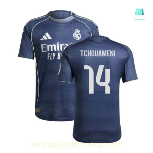 2025-2026 Real Madrid Authentic Away Shirt (Tchouameni 14)