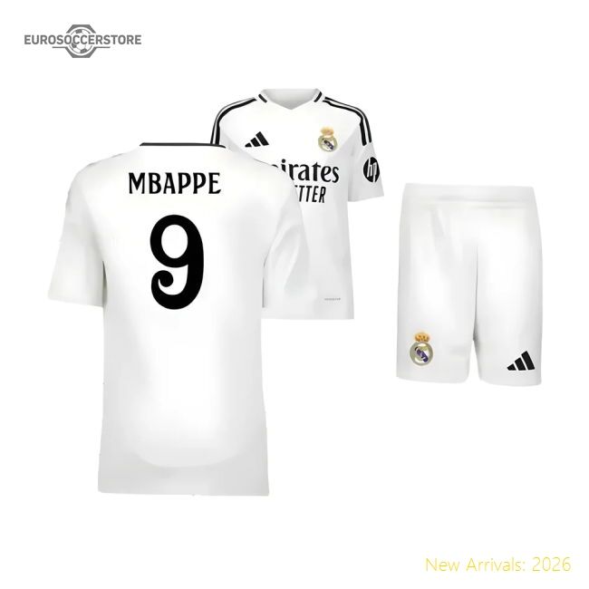 2024-2025 Real Madrid Home Youth Kit (mbappe 9) - Fan Design