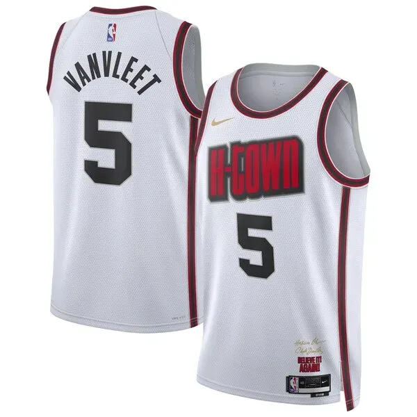 Fred VanVleet HOU Swingman Jersey - authentic team-jersey - White