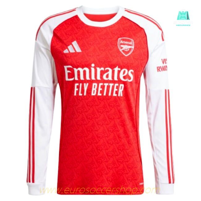 2025-2026 Arsenal Long Sleeve Home Shirt (Bergkamp 10)