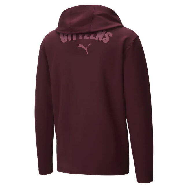 2024-2025 Man City Casuals Hooded Jacket (Dark Jasper)