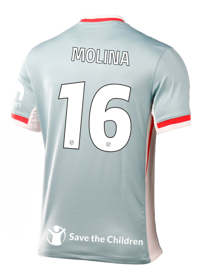 Atletico Madrid's Away Jersey for MOLINA 16 in the 24-25 Champions League Season