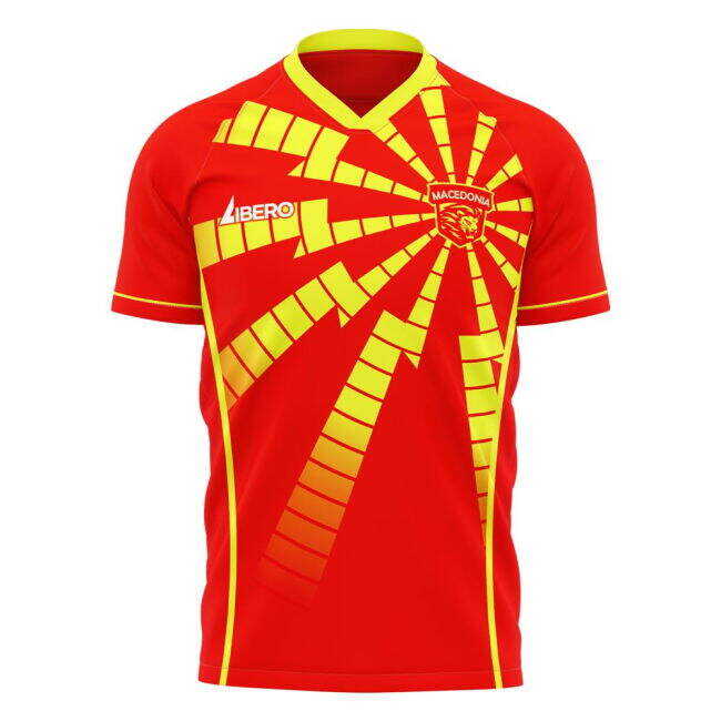 Wholesale North Macedonia 2025-2026 Home Concept Shirt (Libero) (RISTEVSKI 4) Classical