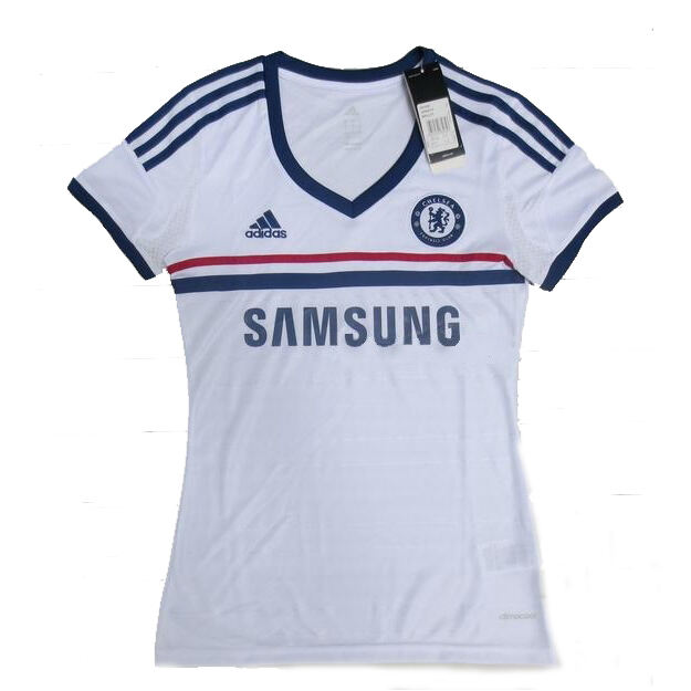 13-14 Chelsea Away White Womens Jersey Shirt - Official Replica 1176
