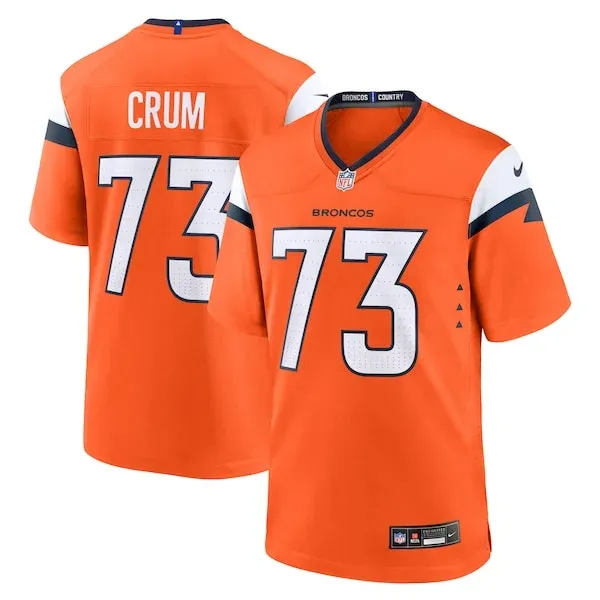 None Frank Crum Game Jersey - Orange | NFL Player Jersey | NFL Footbal