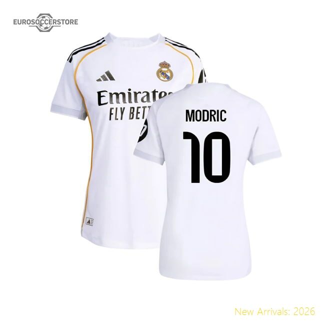 2025-2026 Real Madrid Authentic Home Kit (womens) (modric 10)