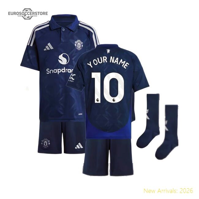 Authentic 2024-2025 Man Utd Away Mini Kit (your Name) - Premium