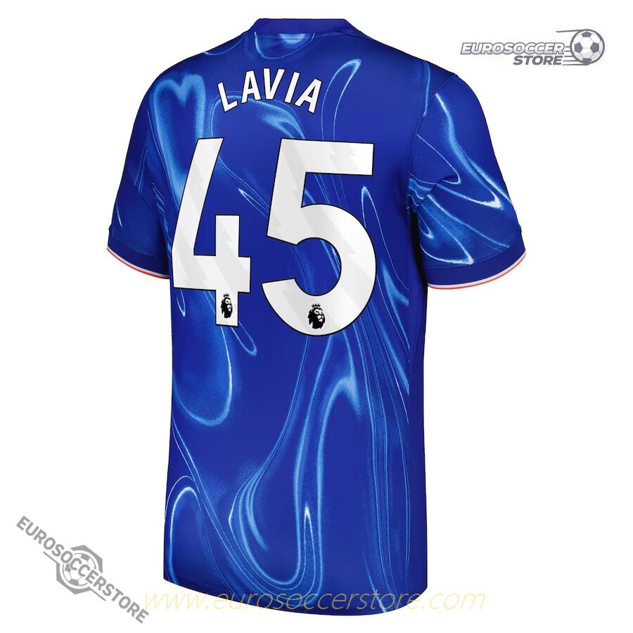 24-25 Chelsea Home Jersey with Lavia 45 Printing