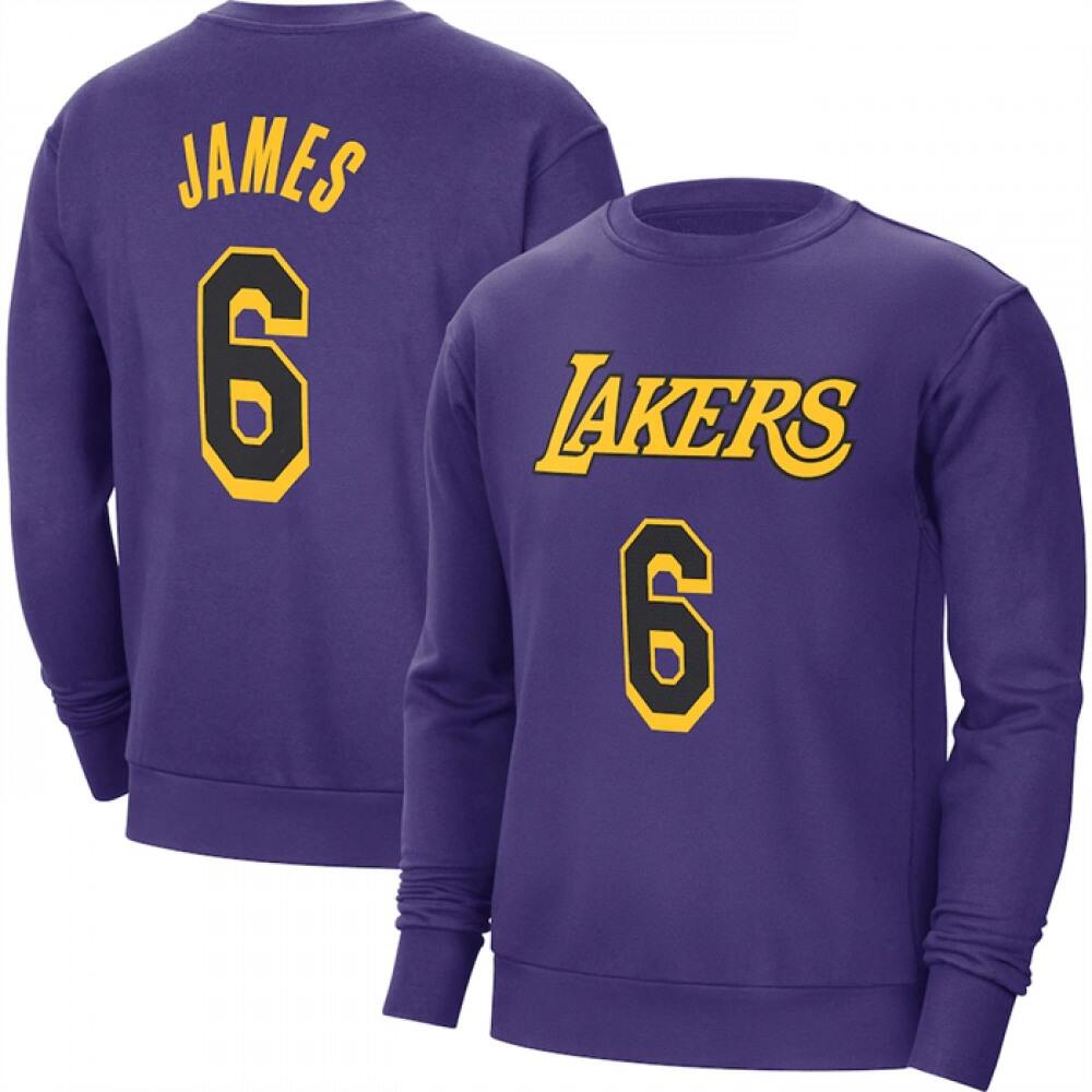 Fan Favorite Elite Men's LA Lakers #6 LeBron Purple Basketball Jersey