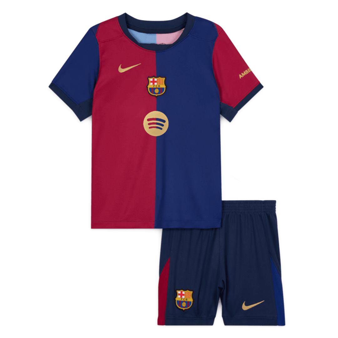 Kid's Barcelona Home Soccer Jersey Kit(Jersey+Shorts) 2024/25-Spotify