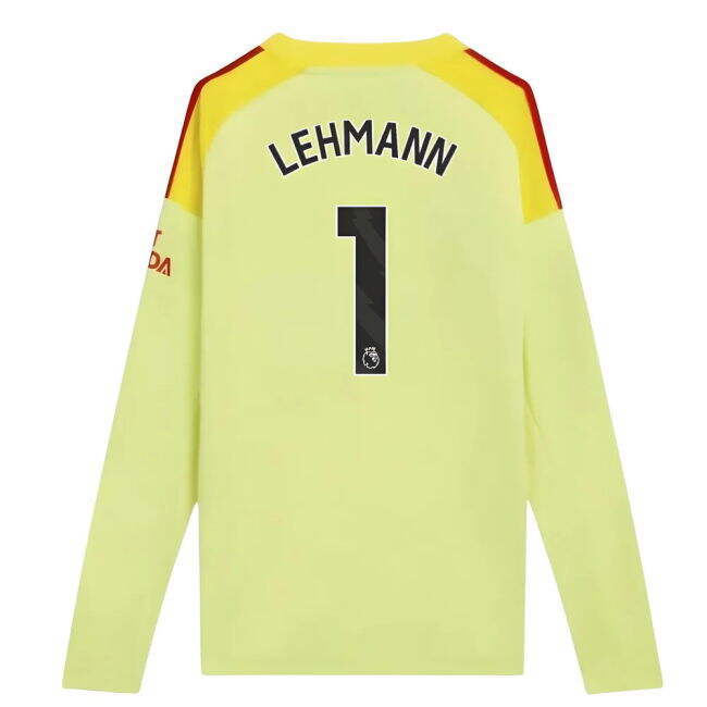2025-2026 Arsenal Home Goalkeeper Shirt (Yellow) - Kids (Lehmann 1)