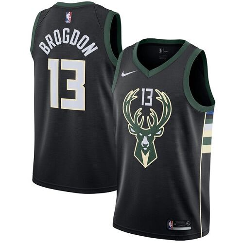 Bucks #13 Malcolm Brogdon High-Quality 2024 Statement NBA Jersey -