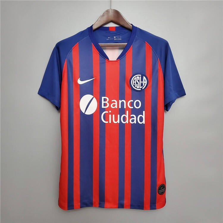 Official San Lorenzo Soccer Shirt 20-21 Home BlueRed Soccer Jersey