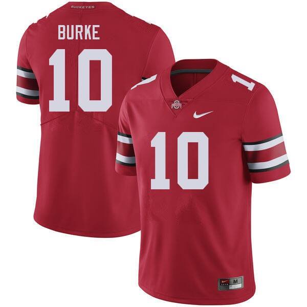 Men Ohio State Buckeyes #10 Denzel Burke Official Football Jersey